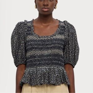 Sea New York Maia smocked blouse